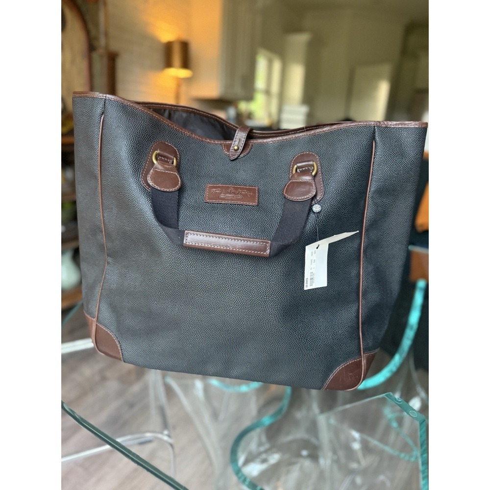 NWT $348 Brooks Brothers Country Club Pebble Leather Tote Bag